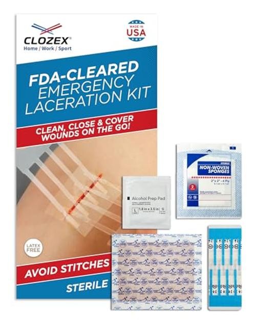 Emergency Laceration Kit – Repair Wounds Without 1.5 Inch (Pack of 1)