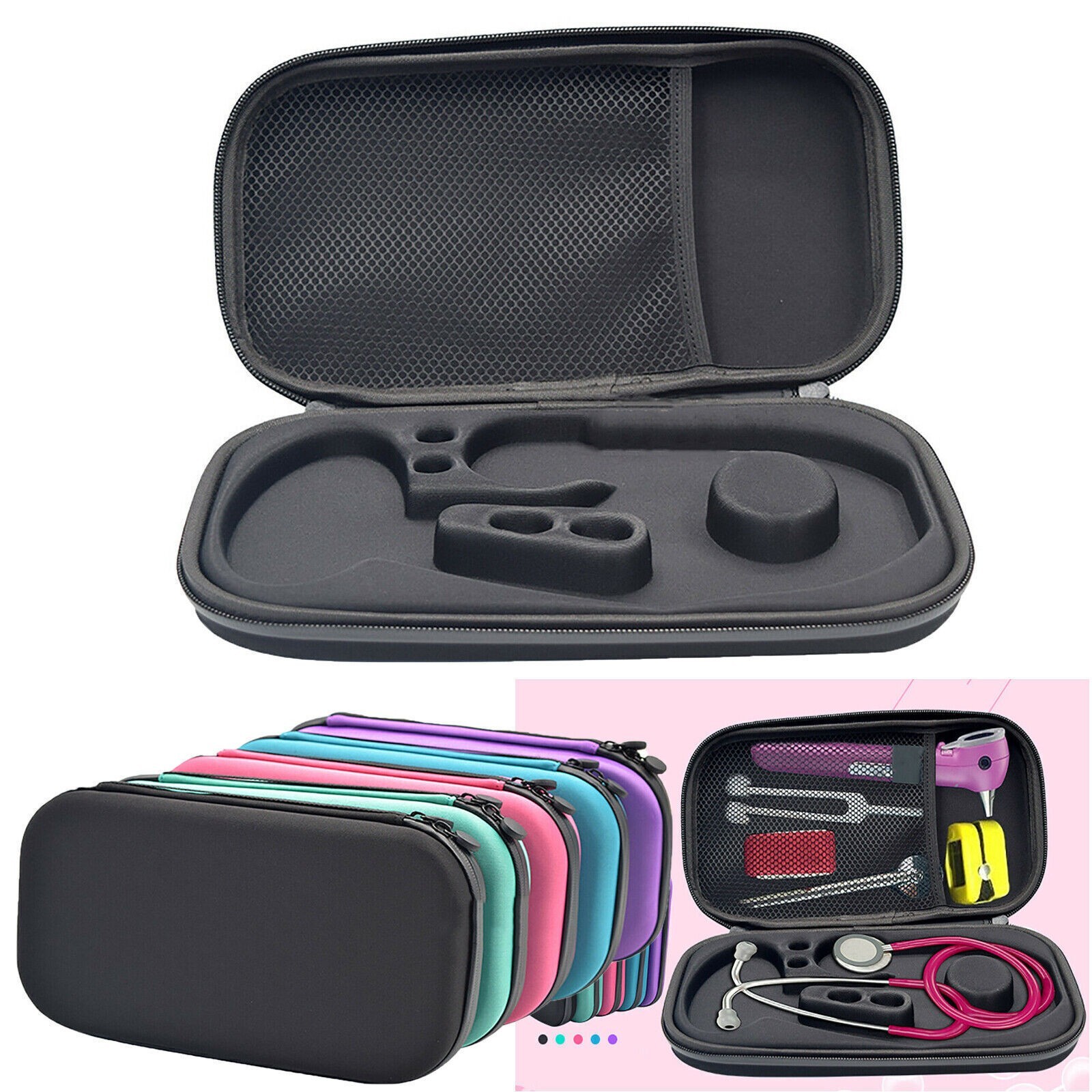 For Home Pregnant Woman Heart Stethoscope Storage Bag EVA Carrying Case Cover X1
