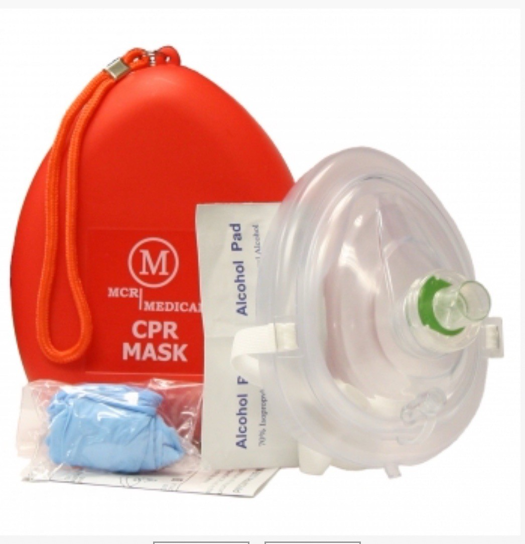 2 Pack – MCR Medical CPR Mask Shield Adult Size with Wrist Strap