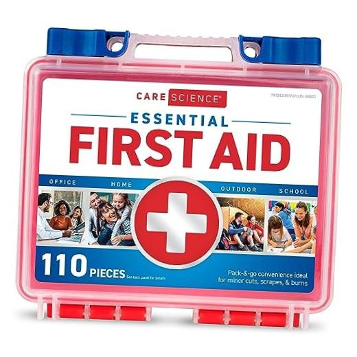First Aid Kit, 110 Pieces | Professional Use for Travel, Work, 110 Piece Set