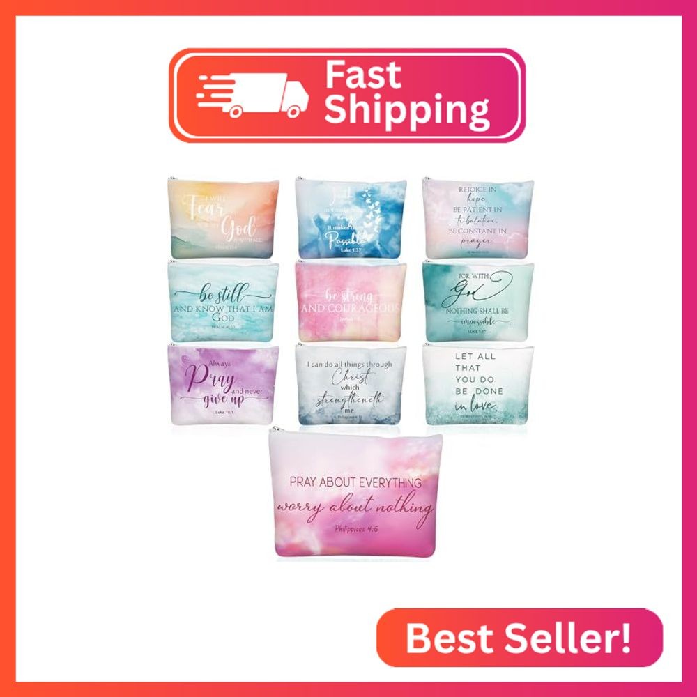 Huhumy 10 Pcs Christian Religious Gifts for Women Bulk, Inspirational Bible Vers