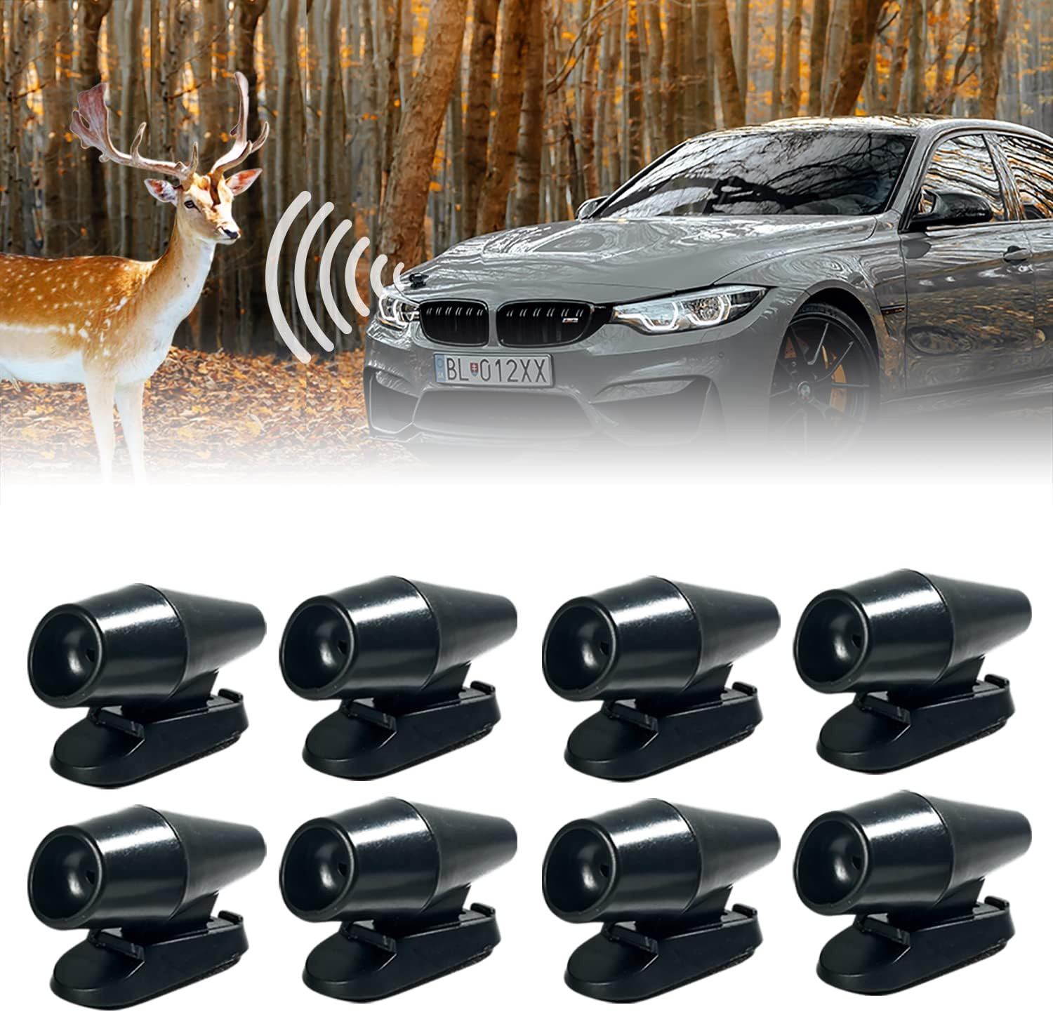 8 Pieces Deer Whistle,Deer Warning Whistles Device for Car,Save Deer Whistles Re
