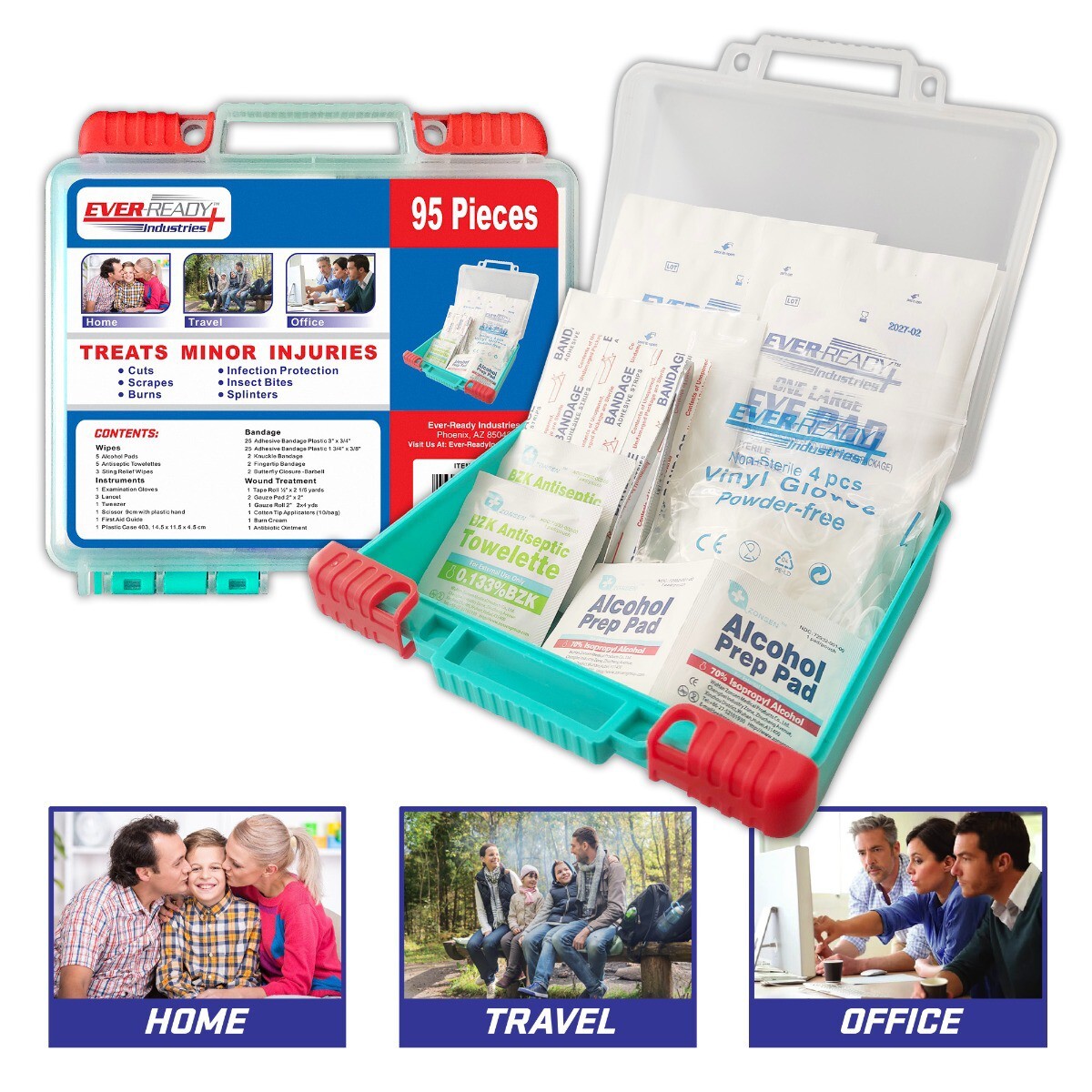 Ever-Ready First Aid Kit, 95 pieces