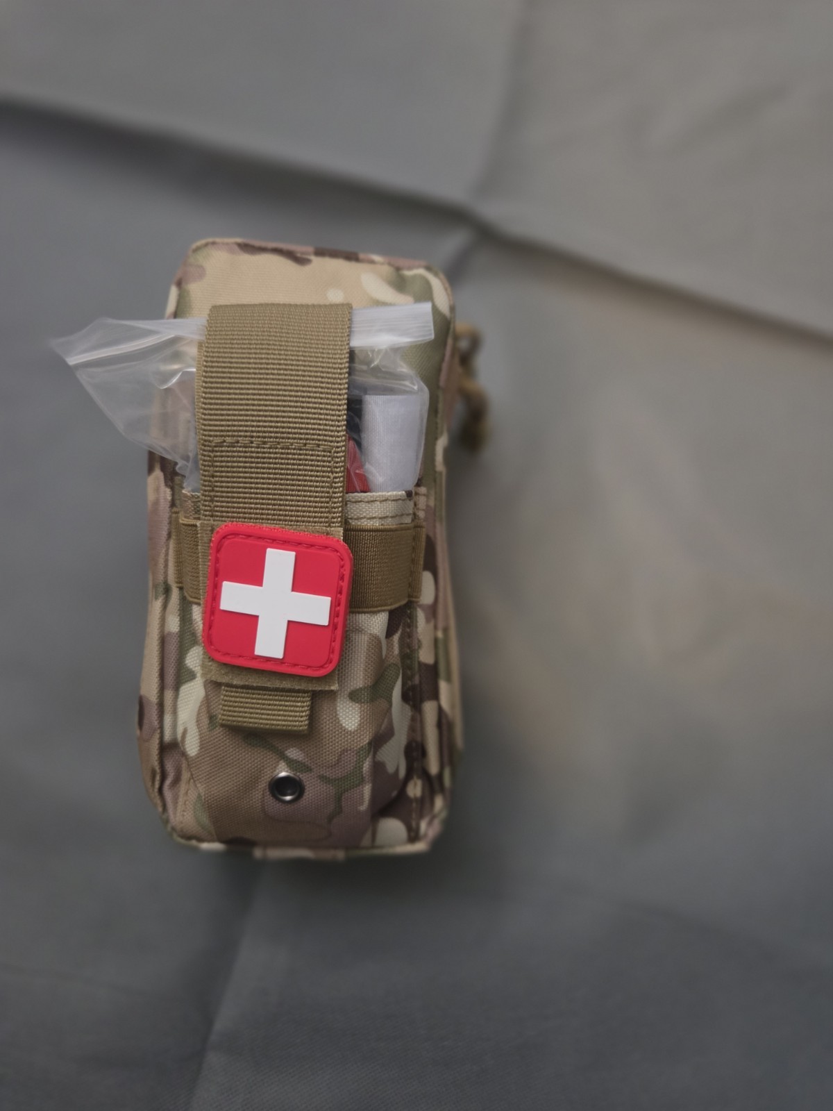 Multicam MOLLE Portable First Aid Kit Pouch w/ Supplies