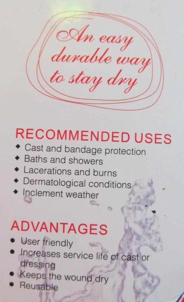 FirstStar Original Waterproof Cast Bandage Protector Adult Short 23 in FREE SHIP