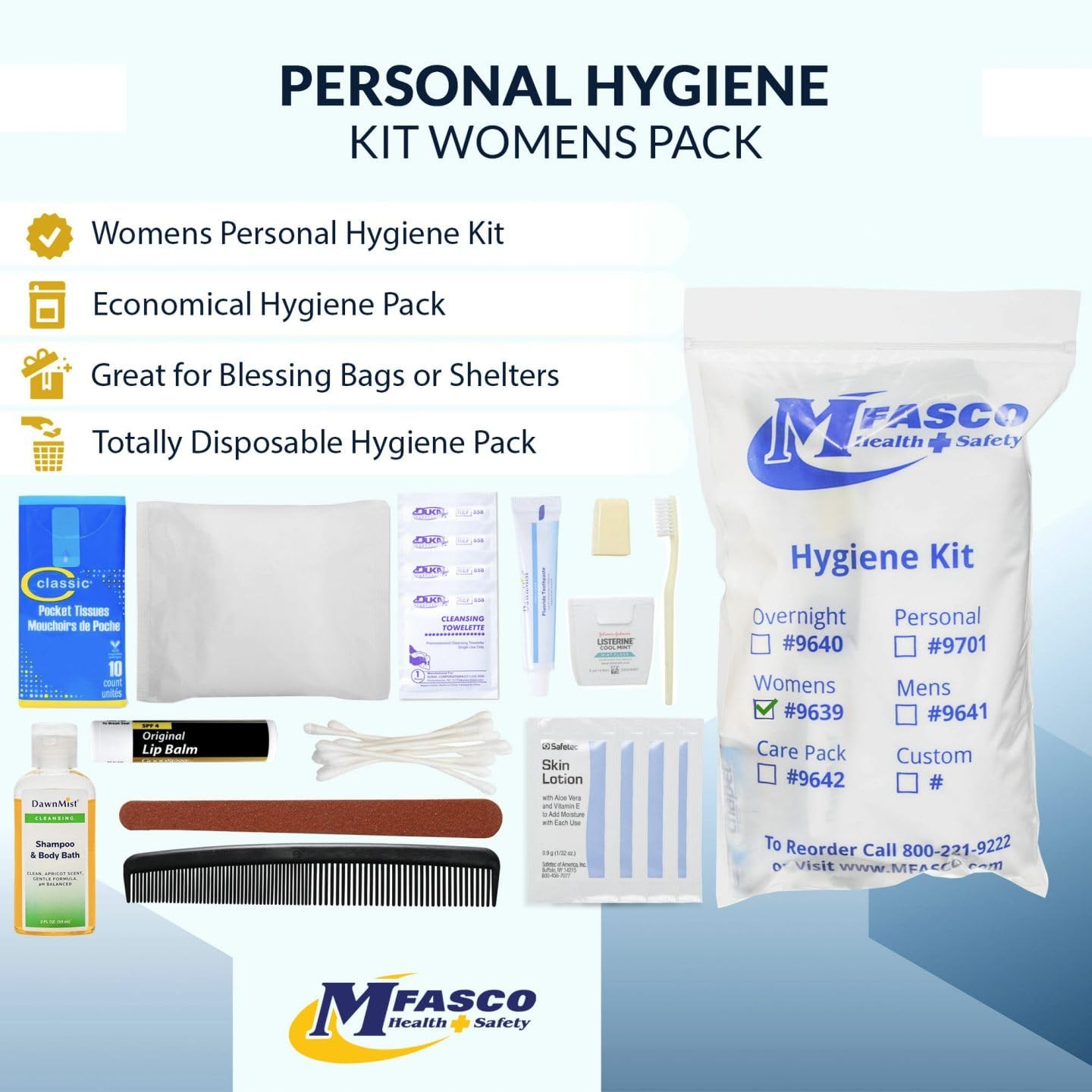 MFASCO Women's Personal Hygiene Kit – Travel Toiletries Set for Women -…