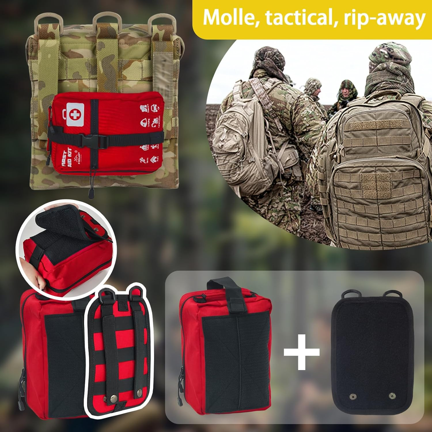 556 Piece Premium Large First Aid Kit, Survival Medical Bag with Labelled Compar