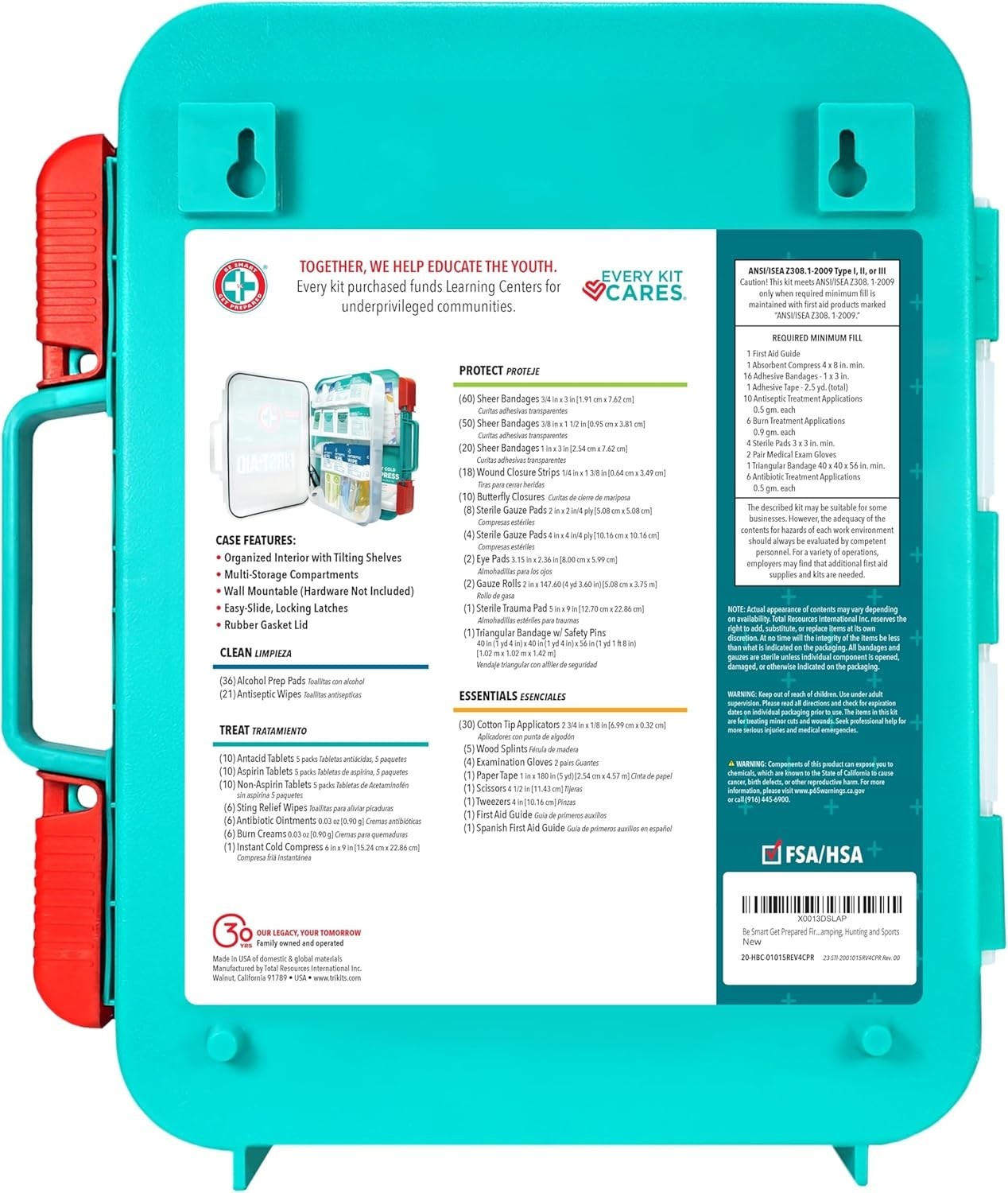 Organized 326-Piece First Aid Kit – Quick Access for Family & Workplace Safety