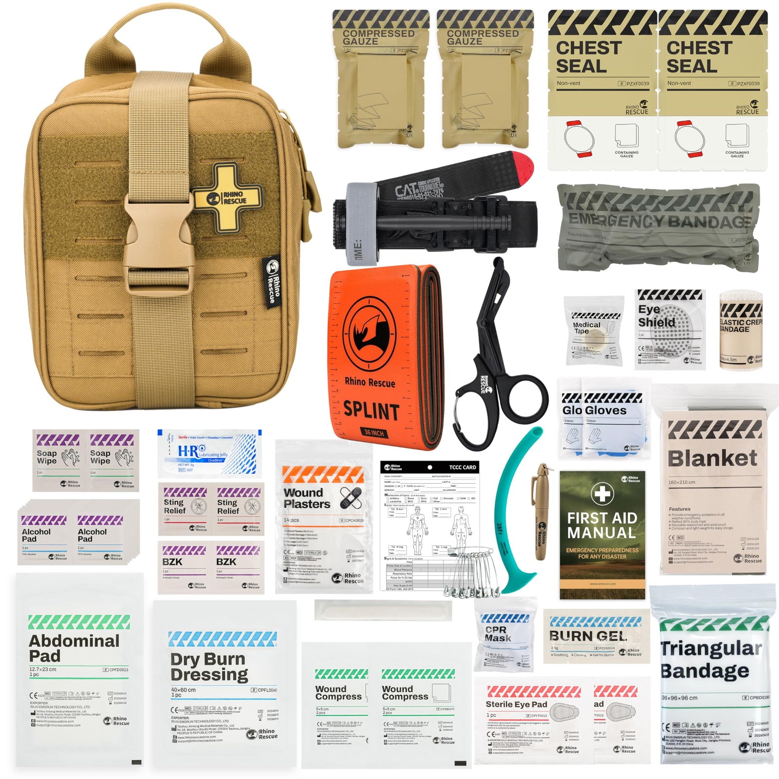 IFAK Trauma Kit with C-A-T Tourniquet, Tactical First Aid Kit Molle Pouch for…