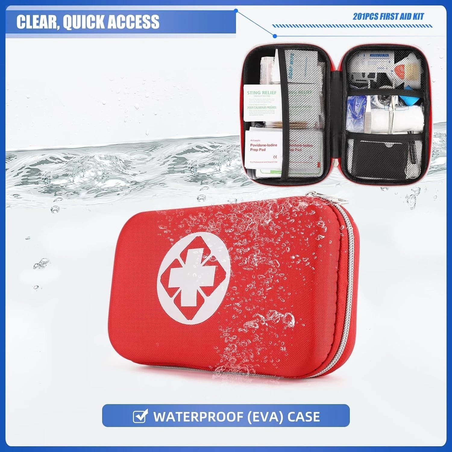 201pcs Mini First Aid Kit Waterproof Emergency Medical Travel Camping