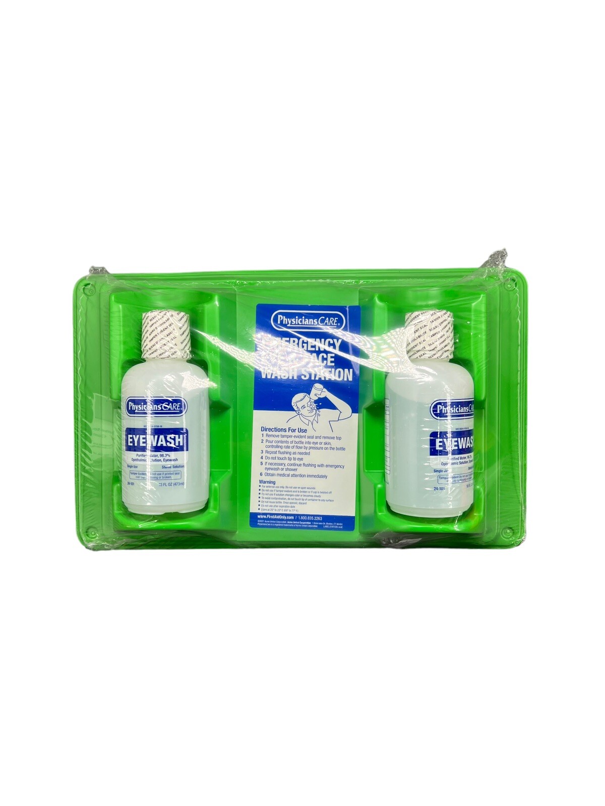 First Aid Only Eye & Skin Flush Emergency Station/Replacement Twin Bottles, 16