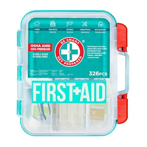 BE SMART GET PREPARED FIRST AID KIT,326 PIECE,2020-2021,TEAL 20-HBC-01015CCREV4