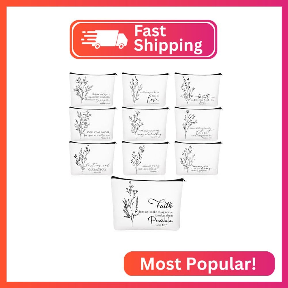 Huhumy 10 Pcs Christian Religious Gifts for Women Bulk, Inspirational Bible Vers