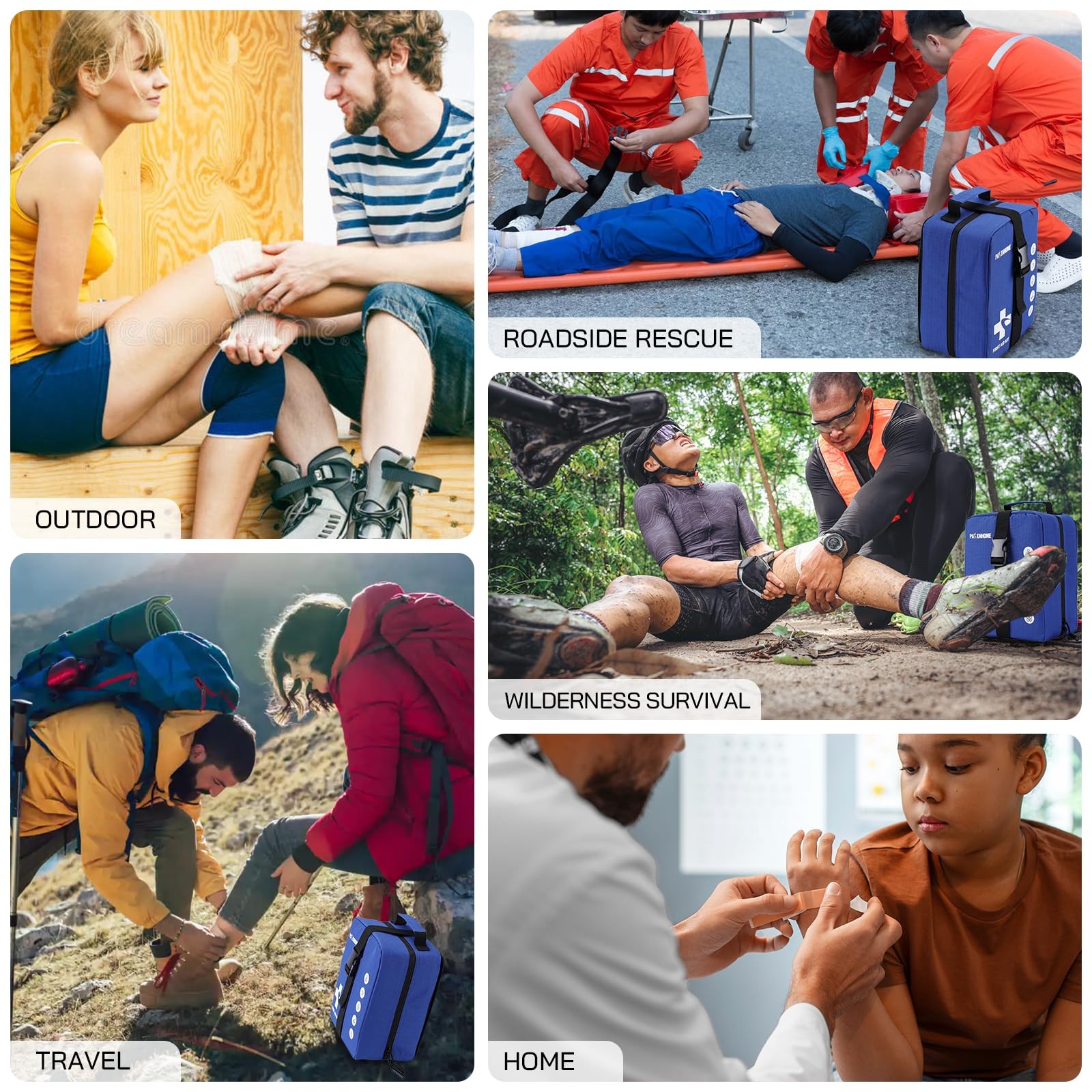 Professional 506 PCS First Aid Kit – 4-in-1 Detachable Emergency Medical XL
