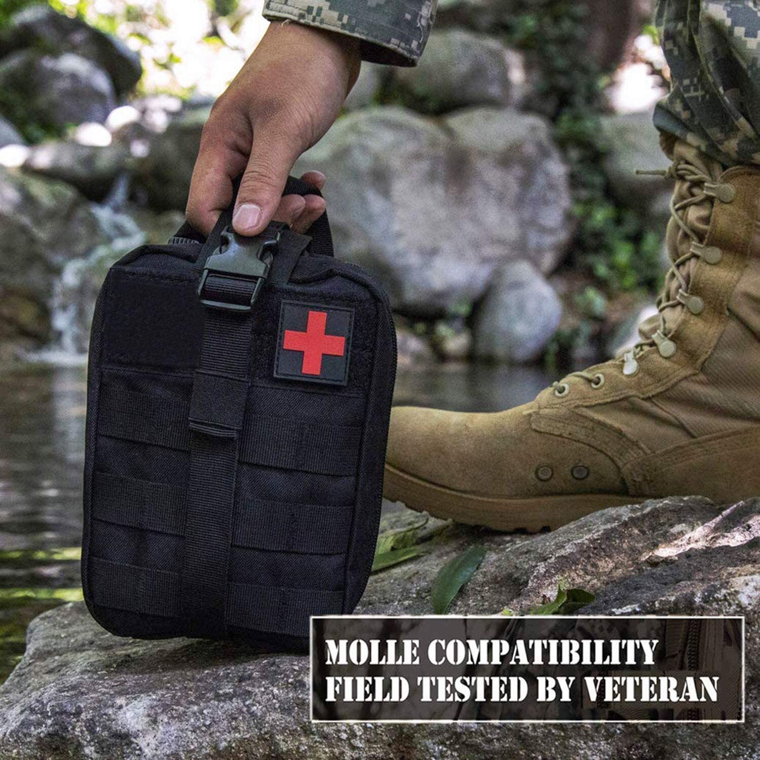 Tactical First Aid Pouch Molle EMT Pouches Rip-Away Military IFAK Medical Bag