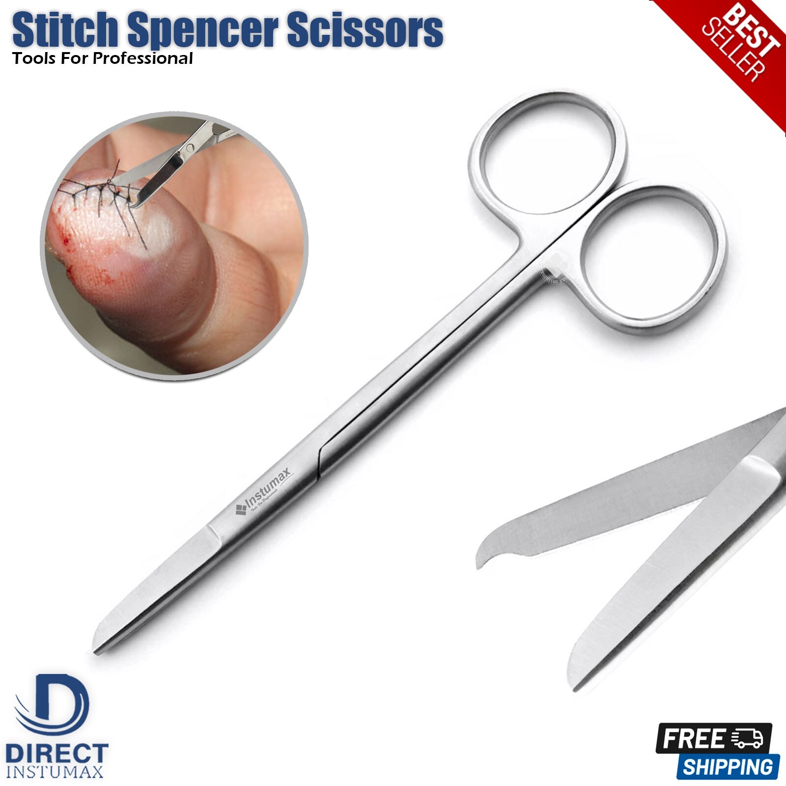 Stitch-Spencer Scissors Corn Suture Tweezer for Removing Sutures Stitches