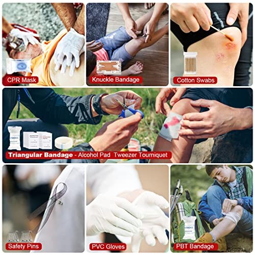 Survival Kit, 251 Pcs Survival Gear First Aid Kit with Molle System Camouflage