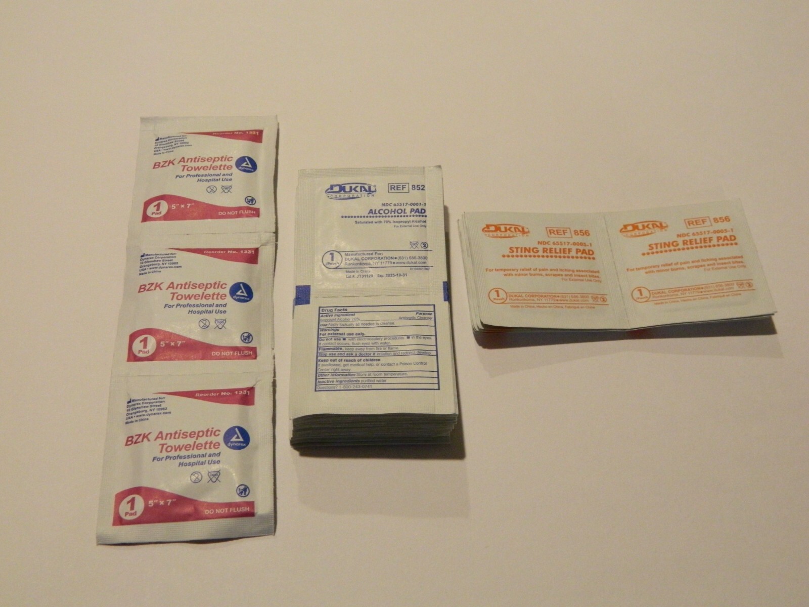 36 Piece Wipes and Prep Pads Refill First Aid Kit Custom Made Vacuum Sealed