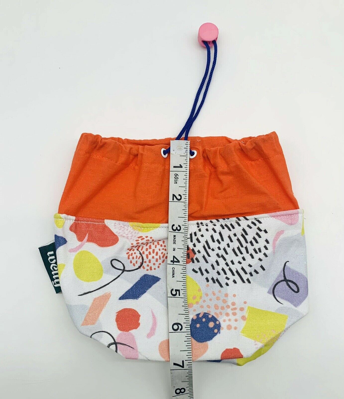 Welly 2 Pack First Aid Stash Pouches Abstract Print Orange Cotton WLY1070 NEW