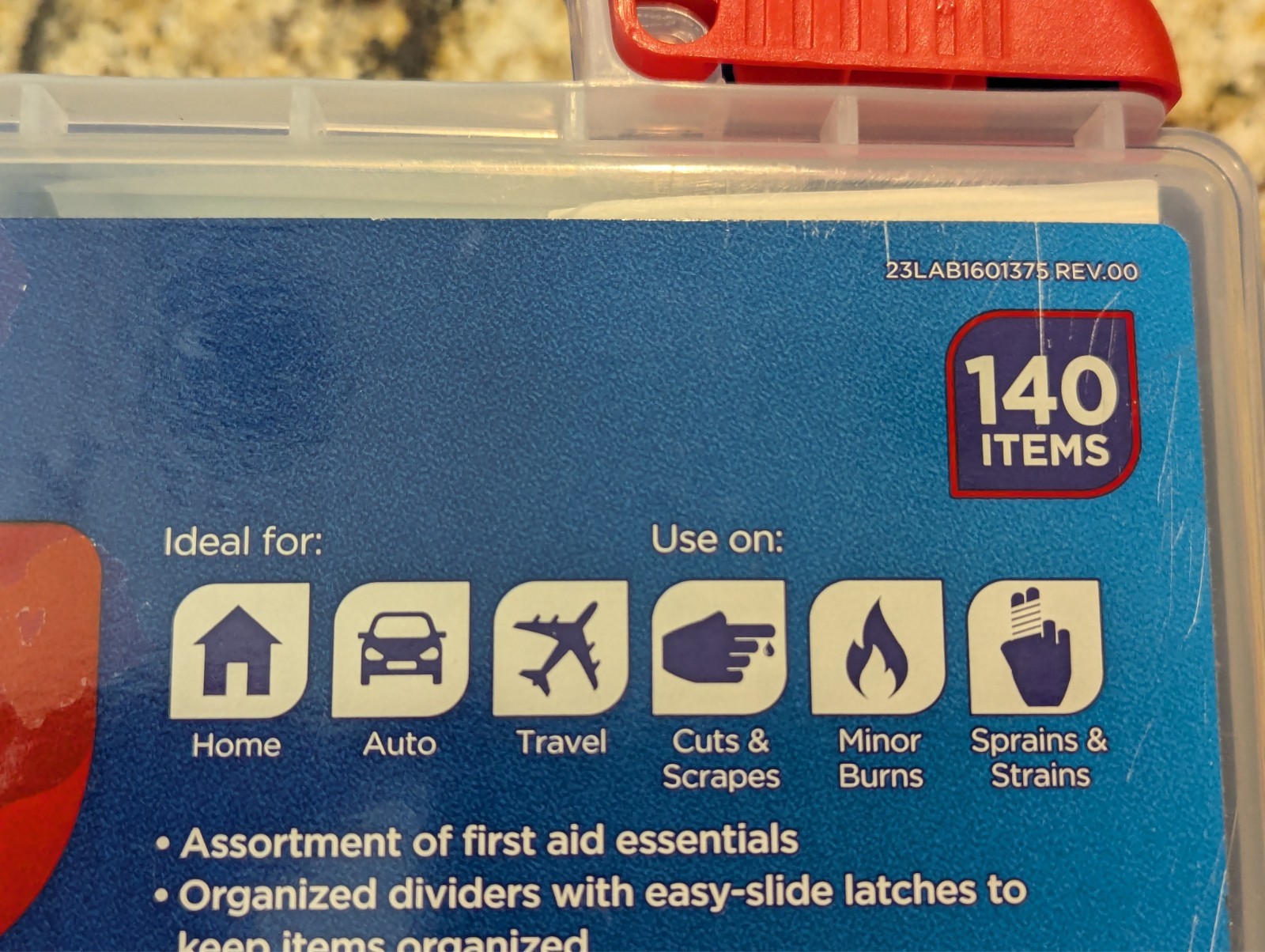 Equate All-Purpose First Aid Kit Home Essentials 140 Pieces Best By 06/2026
