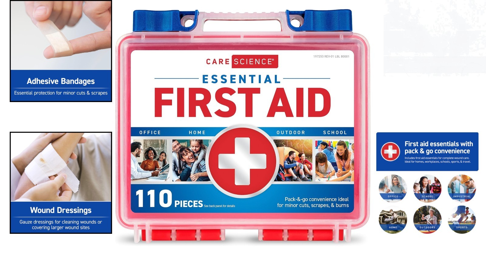First Aid Kit – Physician-Approved 110 Piece Set for Safe Travels & Emergencies