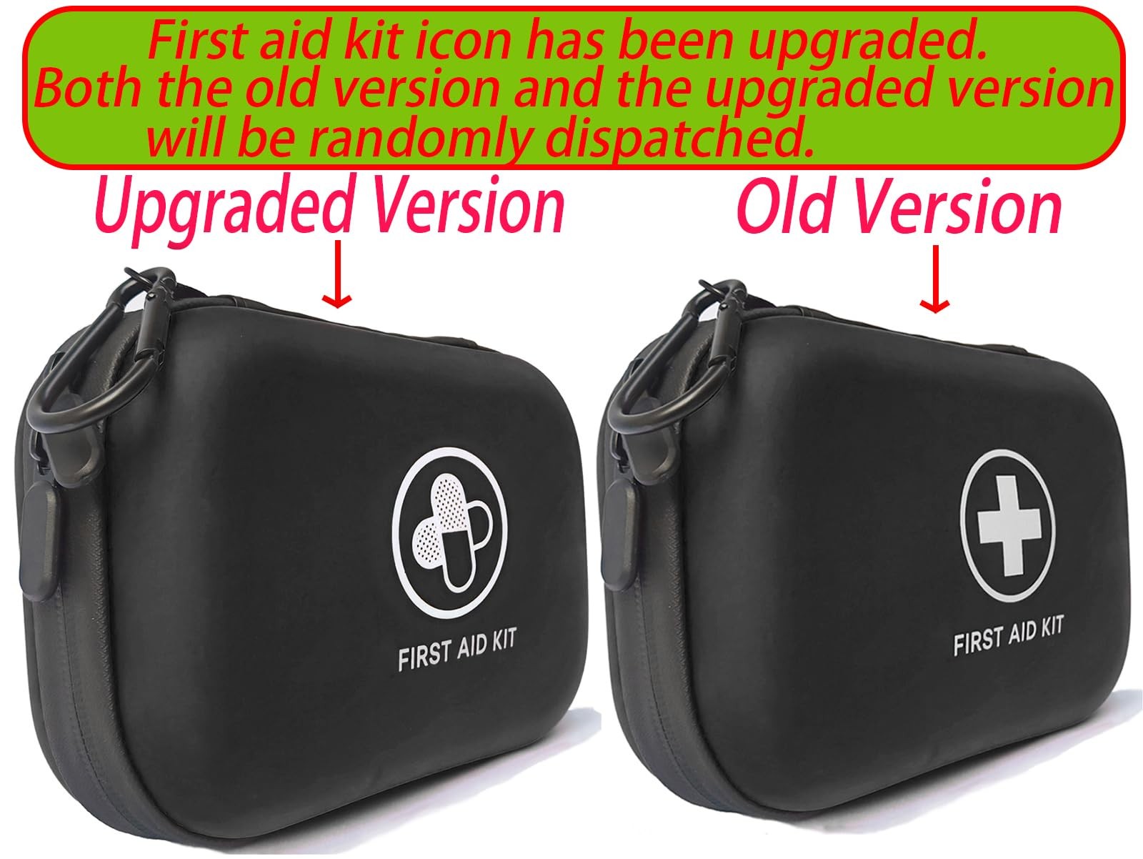 First Aid Kit 152 Piece Waterproof Hard Shell Portable Medical Kit, Black