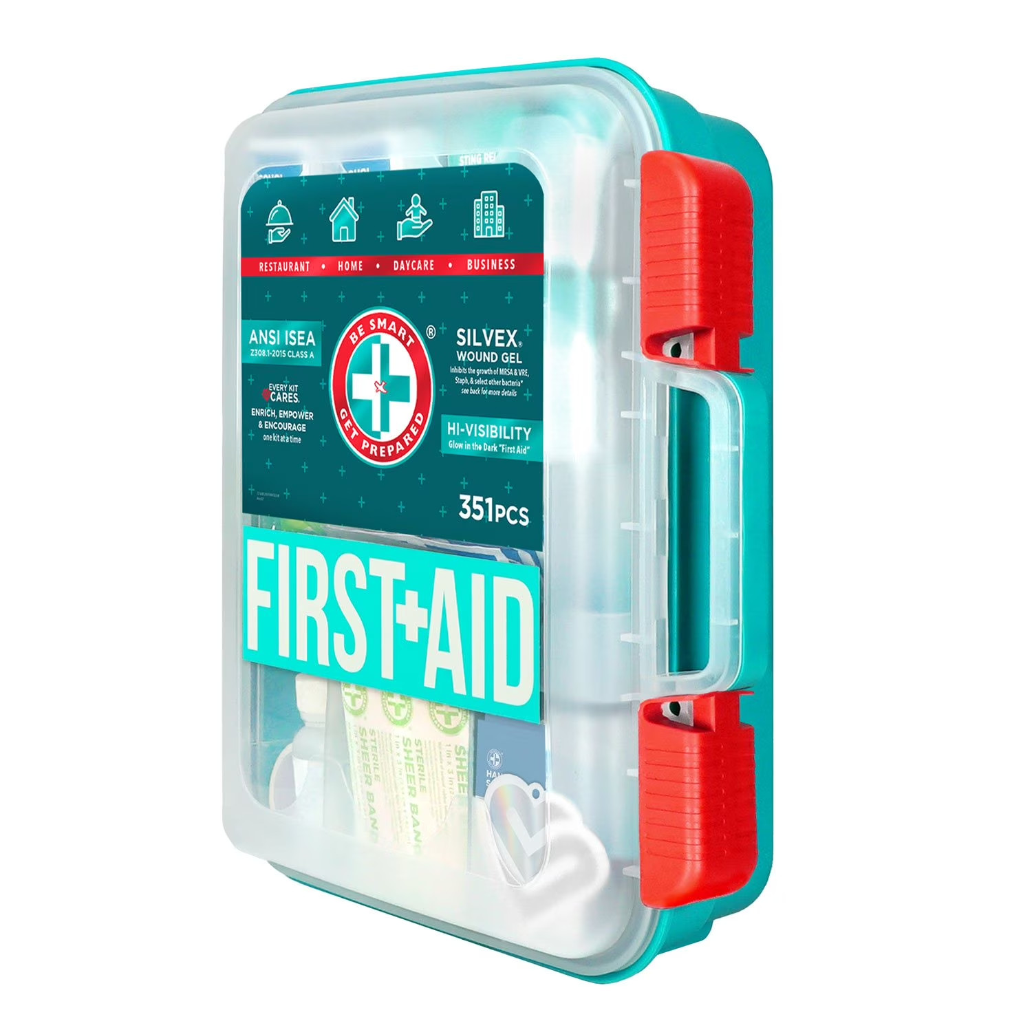 Be Smart Get Prepared First Aid Kit OSHA/ANSI Compliant 351 Count New