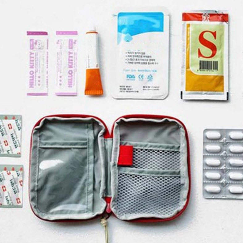 1pc Mini Portable First Aid Medicine Storage Bag Travel Survival Kit – NEW