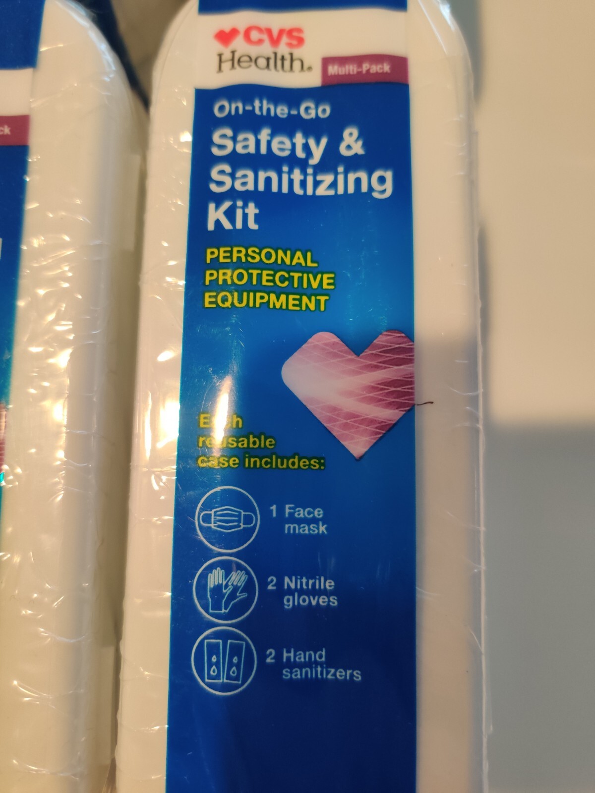 Lot of 6 New sealed ! CVS Health On-The-Go Safety & Sanitizing Kit, 3 CT EACH 18