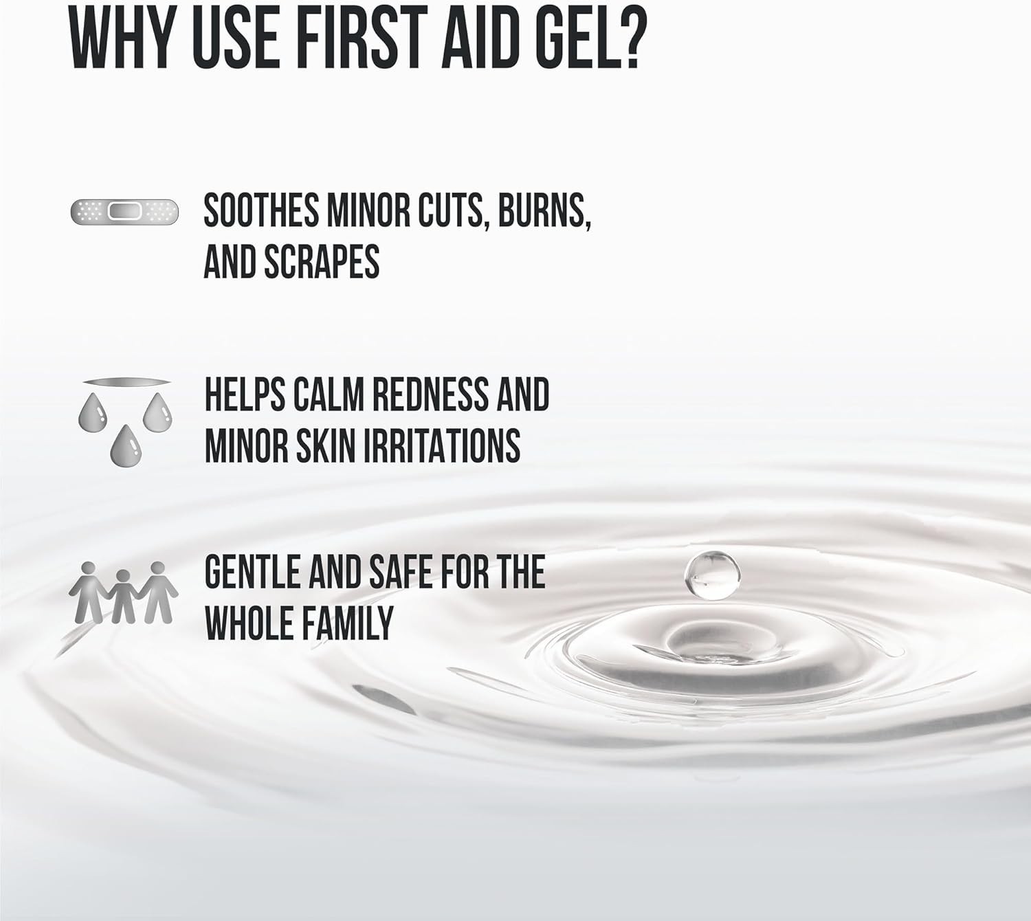First Aid Gel 2 oz – Non-Stinging Skin Care with Silver for Sensitive Skin