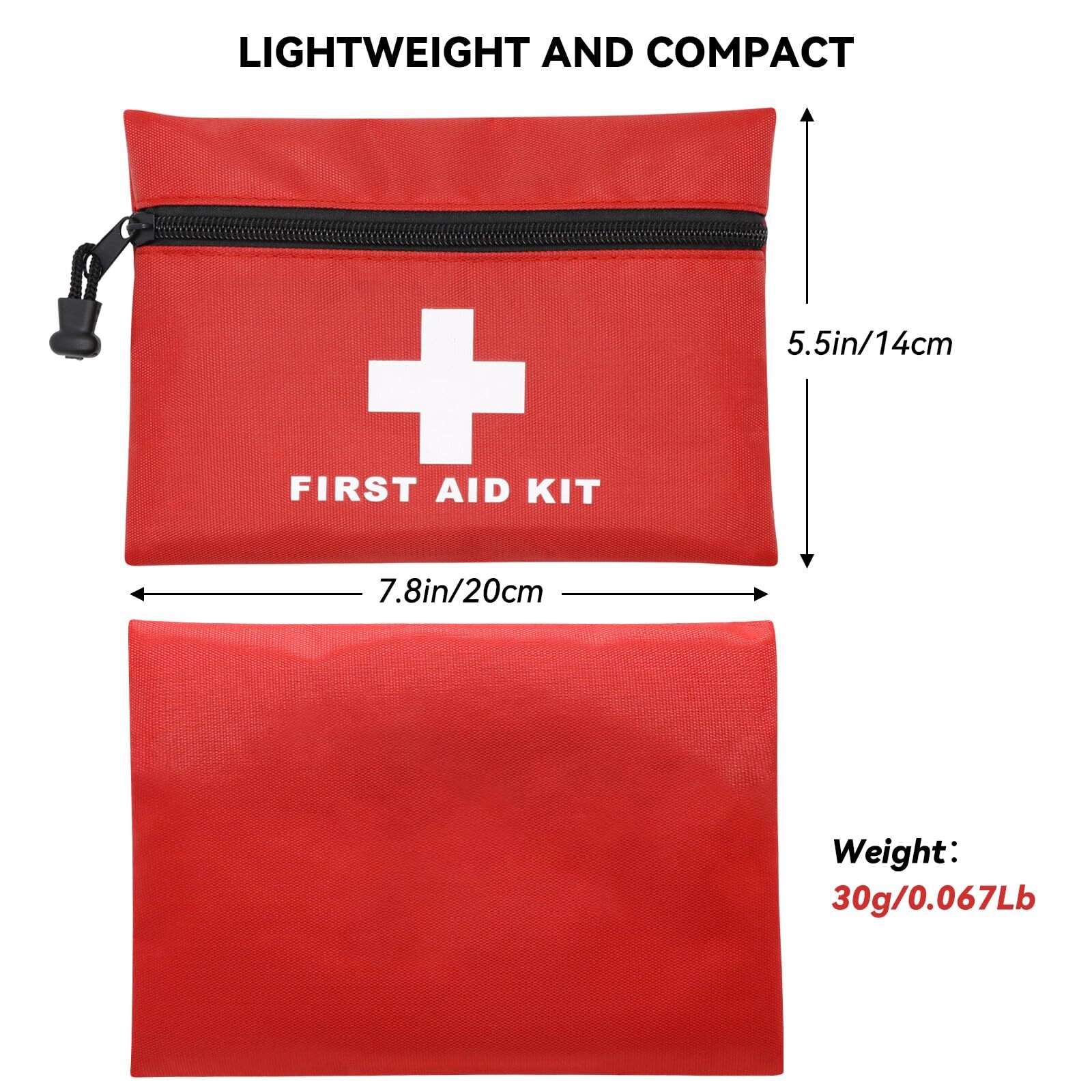 6 Pack Red Emergency Bag First Aid Empty Travel Medicine Pouch for Home Office