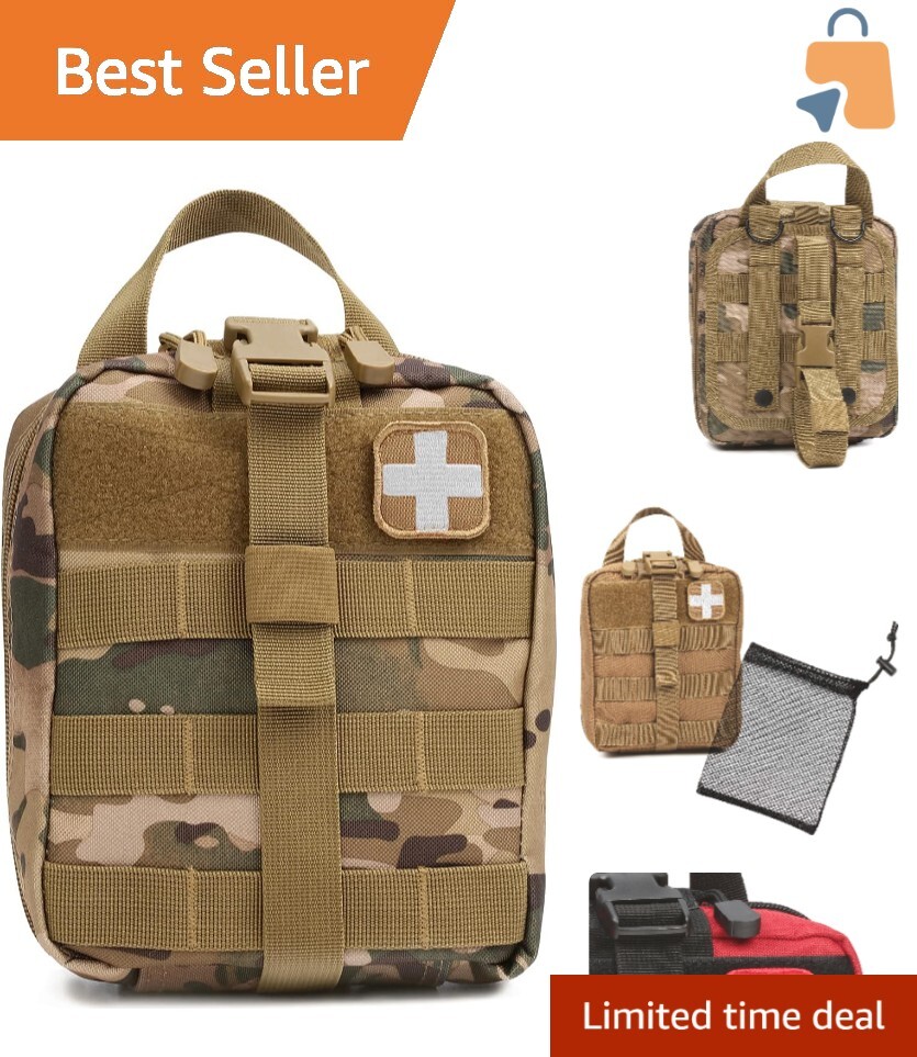Lightweight Multicam IFAK Pouch – Open Flat Design for Rapid First Aid Response