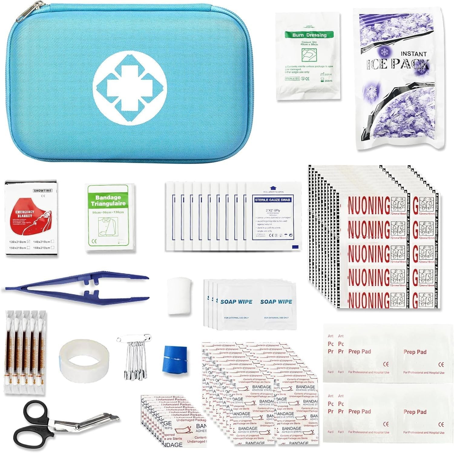 276PCS Small Travel First Aid Kit Supplies for Business, First Aid Kits Backp…