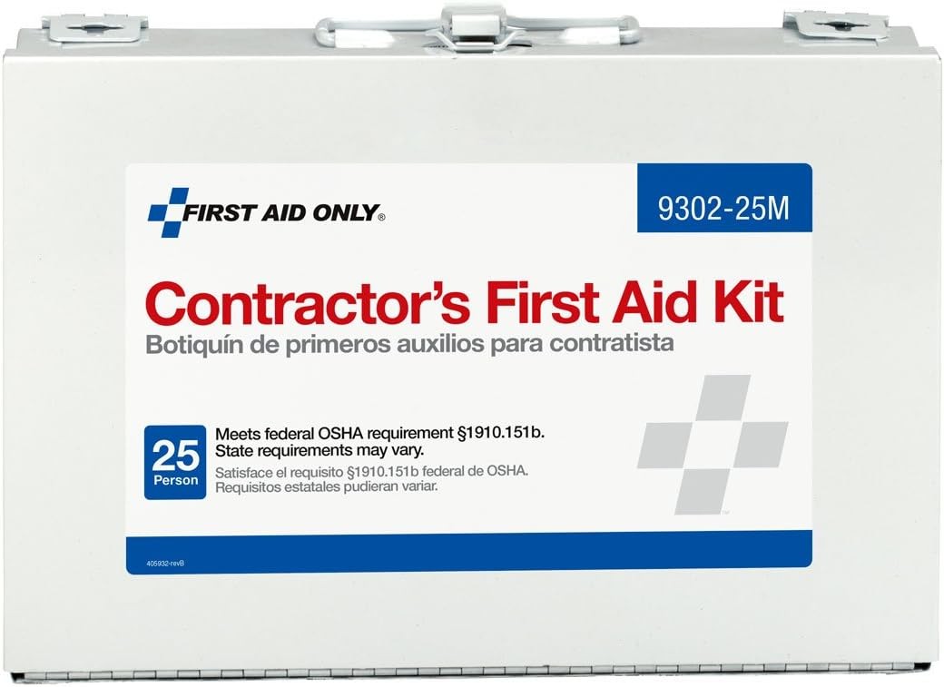 First Aid Only 9302-25M 25-Person Contractor's First Aid Kit for Home Renovation