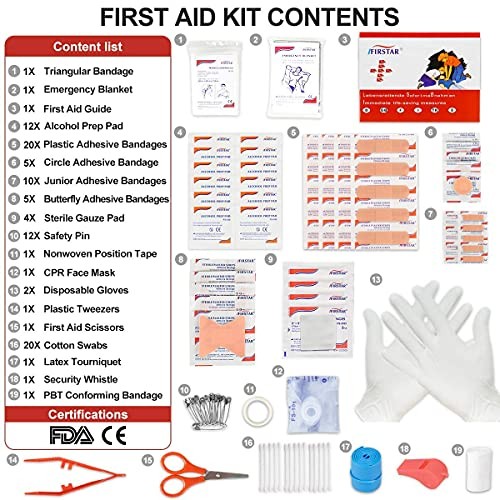 100-Piece First Aid Kit – Compact Portable Emergency Medical 100 Piece Set