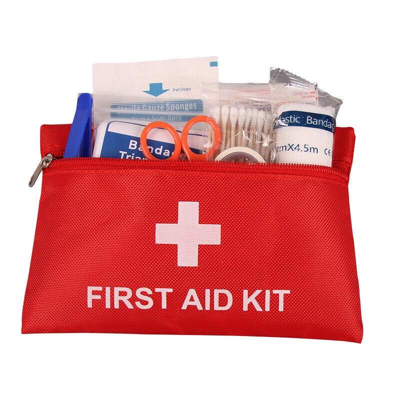 FIRST AID KIT BAG EMERGENCY MEDICAL TRAVEL HOME CAR TAXI WORKPLACE BOX US STOCK
