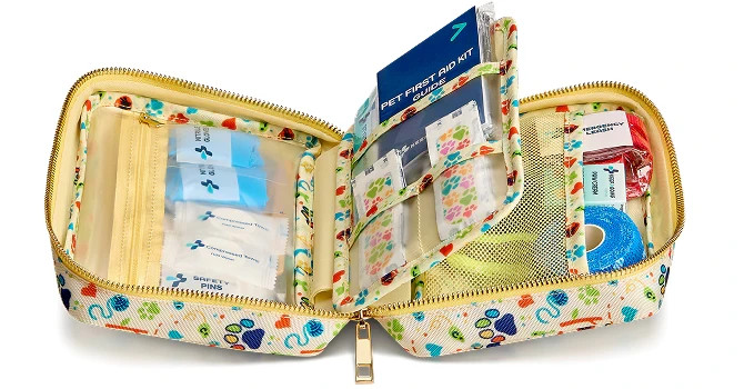 KEEP GOING PAWS 99 pc PET First Aid Kit for Home/Travel, TSA and Vet Approved
