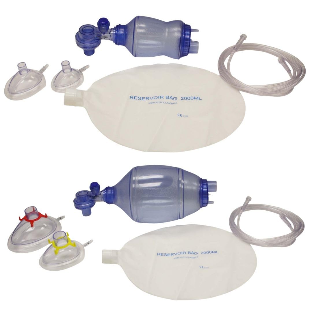 CPR Training BVM Bag Valve Mask Adult Child Kit