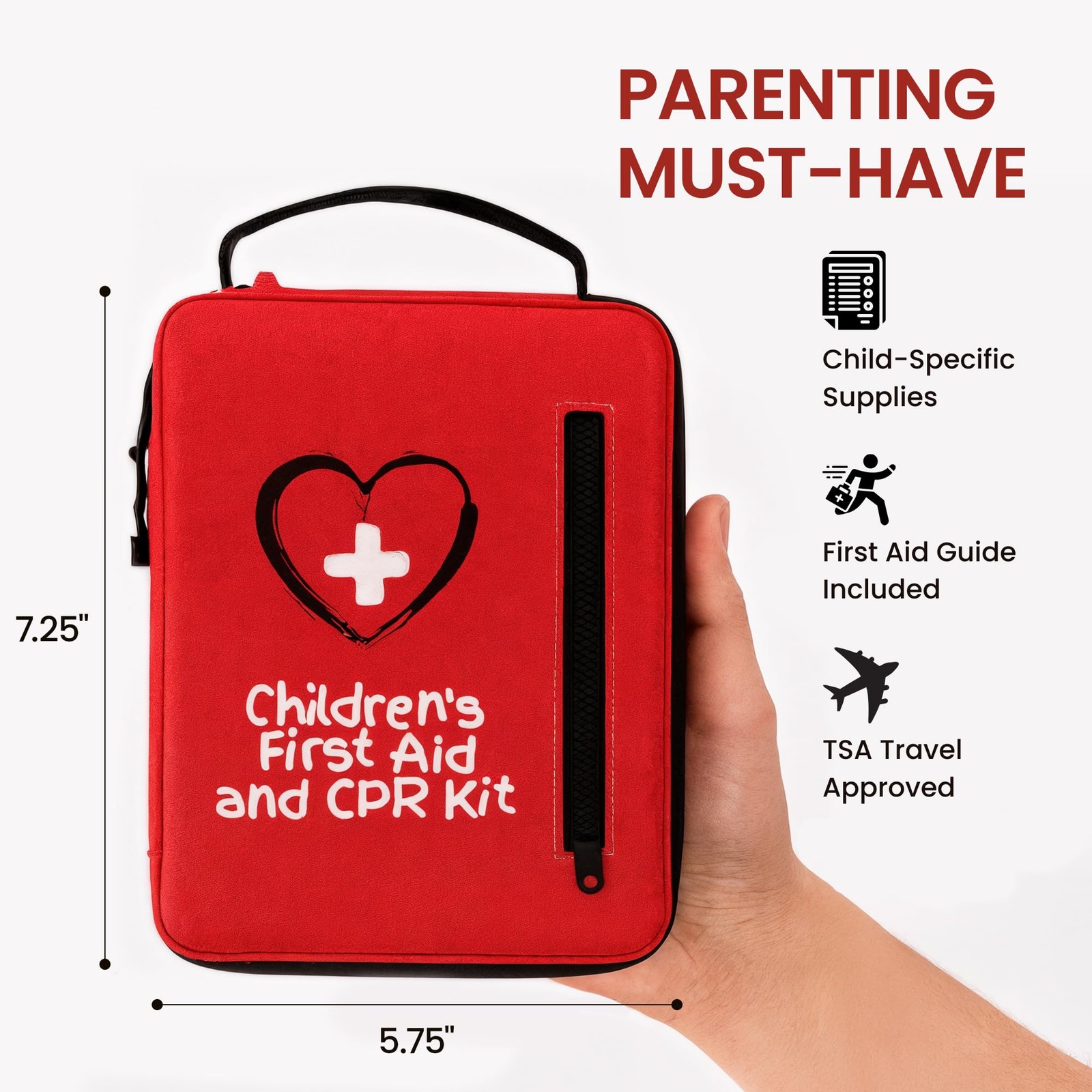 Portable First Aid Kit for Kids with CPR Shield Ideal for Home, Car, School,…