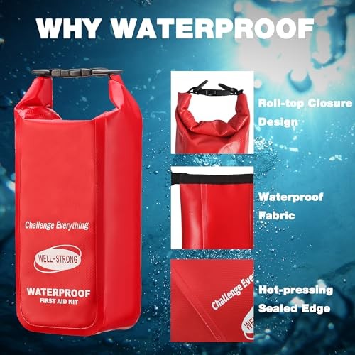 Waterproof Marine First Aid Kit 210Pcs – Emergency Boat Safety Supplies for