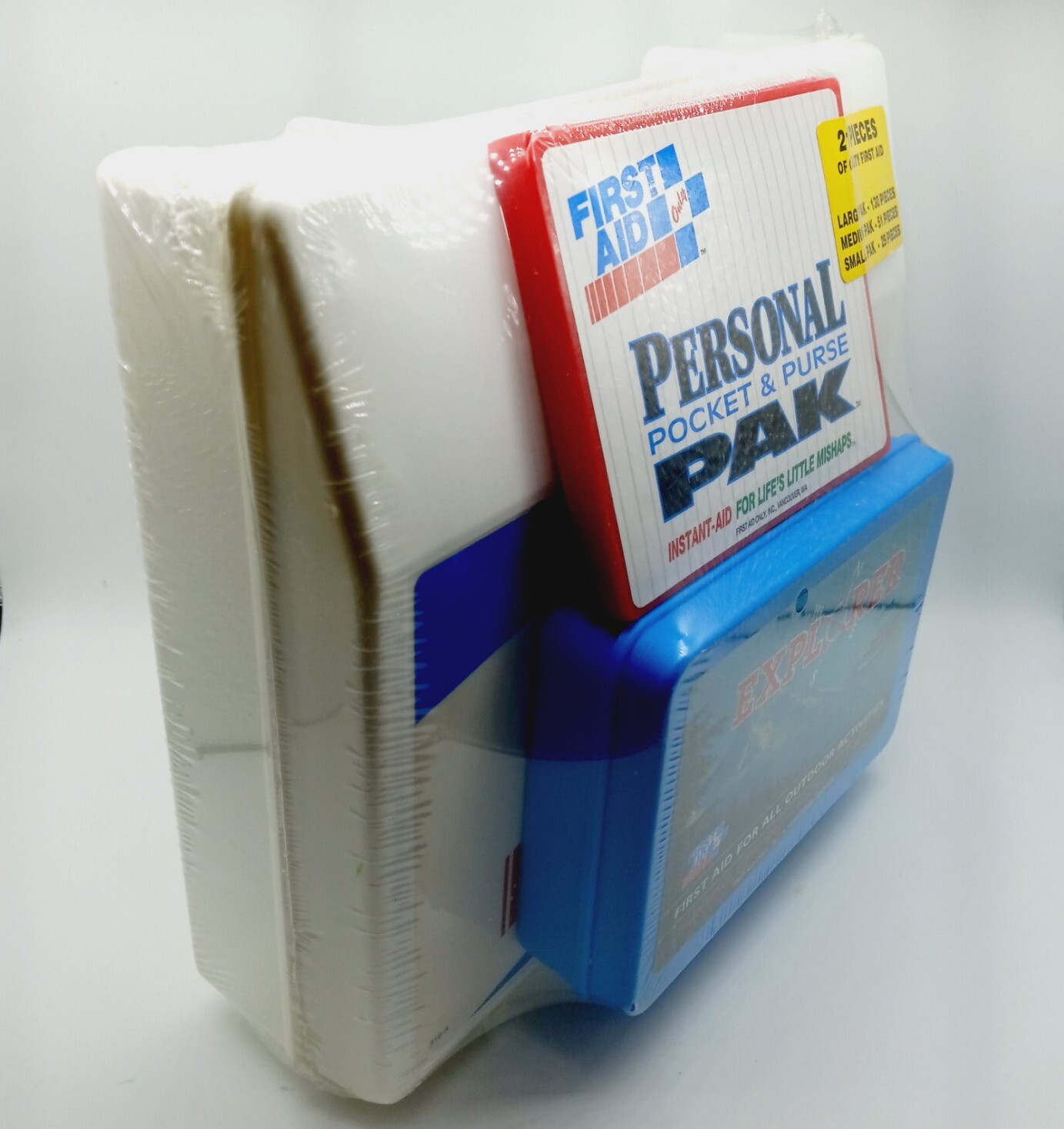NOS New First Aid Only First Aid Kit 210 pcs 3 Containers Small Med Large