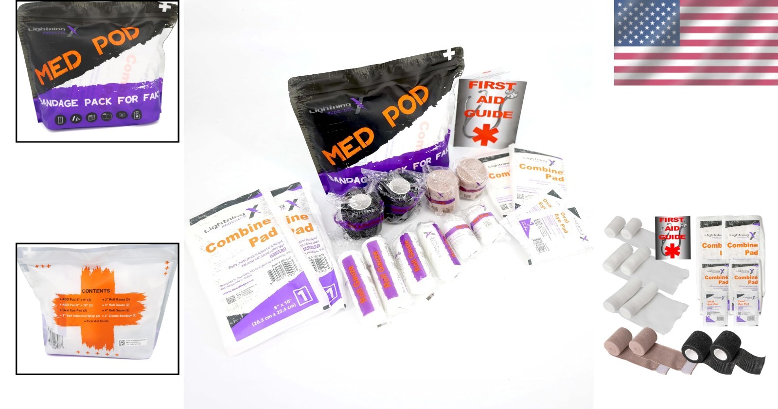 New Improved Medical Bandage Refill Kit – 16 Sterile Essentials for Emergencies