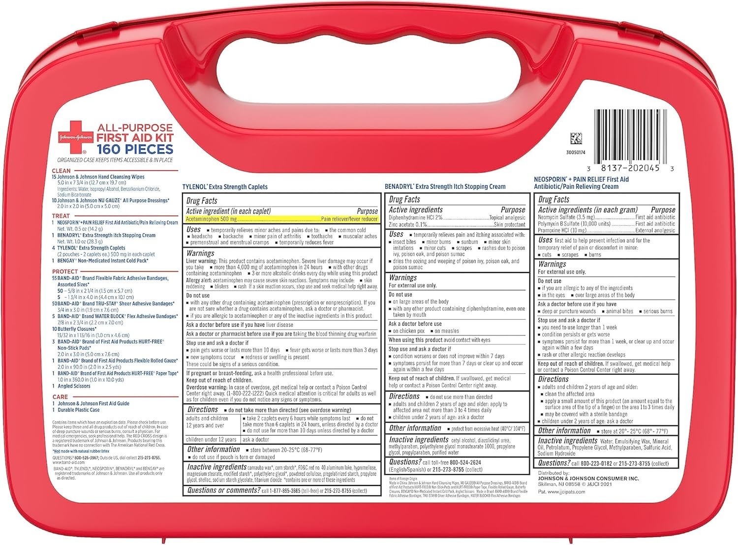 Comprehensive 160-Piece First Aid Kit – Perfect for Home, Car, & Travel Ready