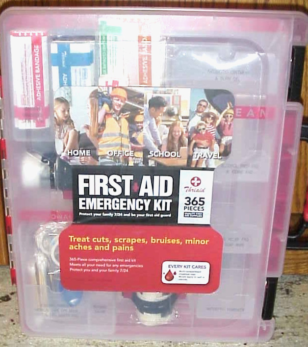365 Piece First Aid Kit, Well-Organized Durable Hard Case, Wall-Mountable NEW