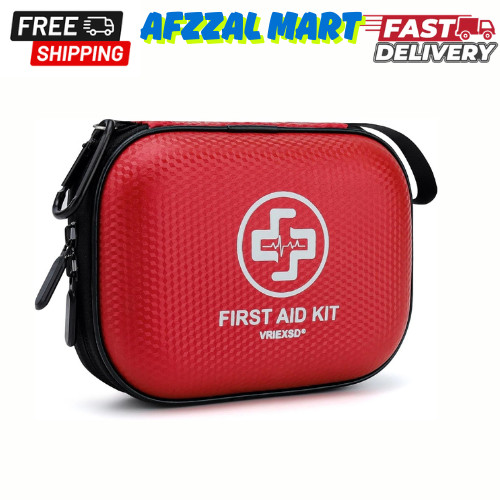 Mini First Aid Kit – 150 Piece Small Waterproof Hard Shell Medical Kit for Home,