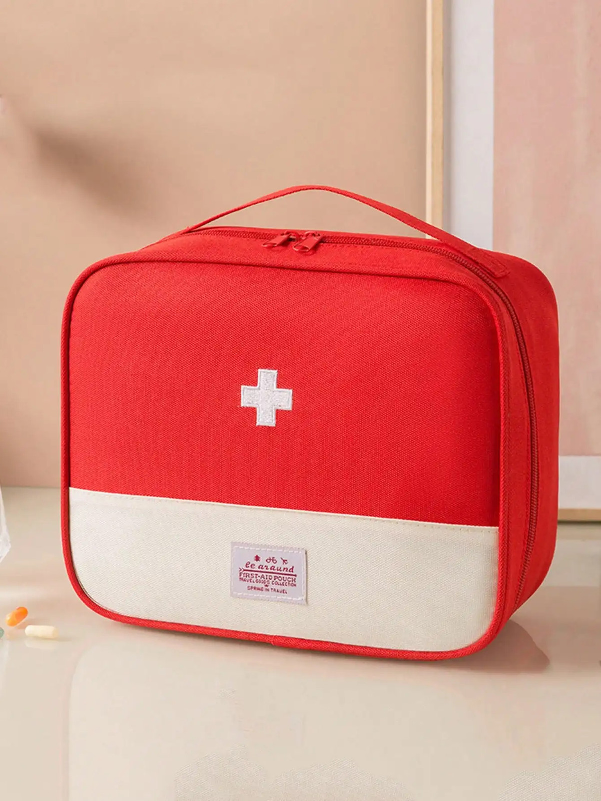 Portable Medical First Aid Kit Bag Large Capacity Home Travel Storage Bag 1pc