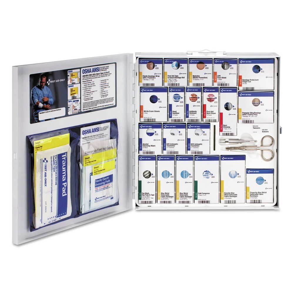 First Aid Only 746006021 Metal Case Food Service First Aid Kit (260-Pcs/KT) New