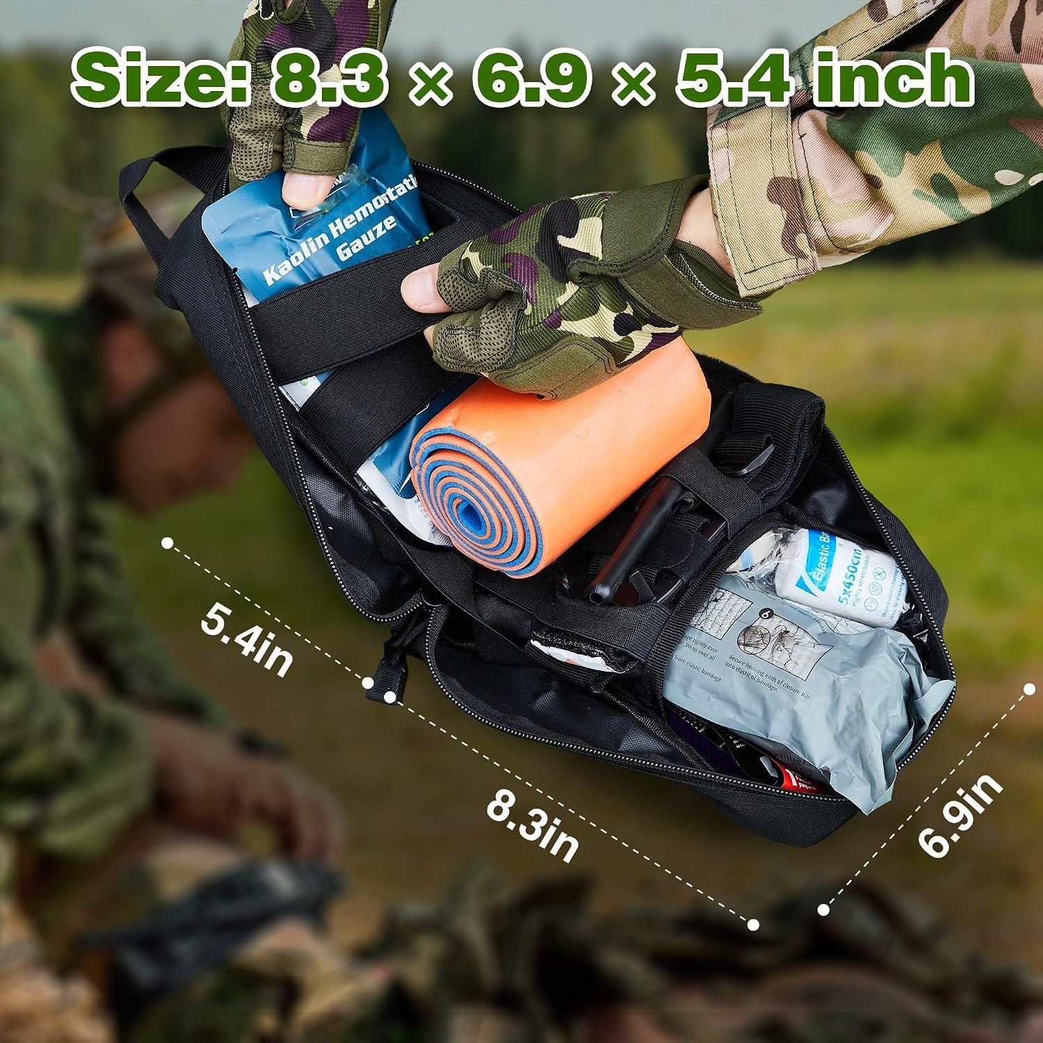 Essential IFAK Trauma Kit – 115 Pieces in Compact Bag for Safe Travels & Home