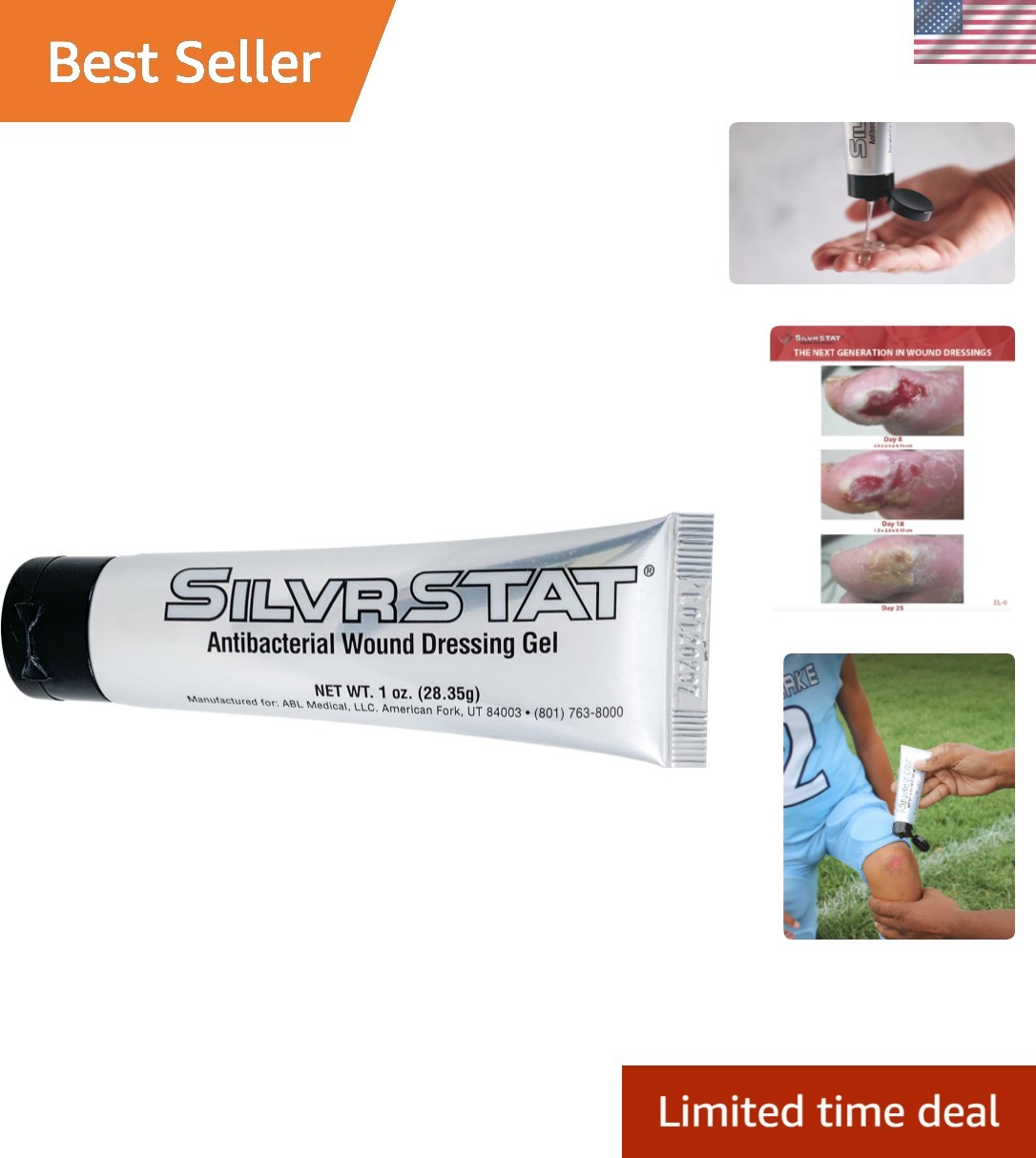 Fast Healing 1 oz SilverSol Wound Gel for All Skin Types – Essential First Aid