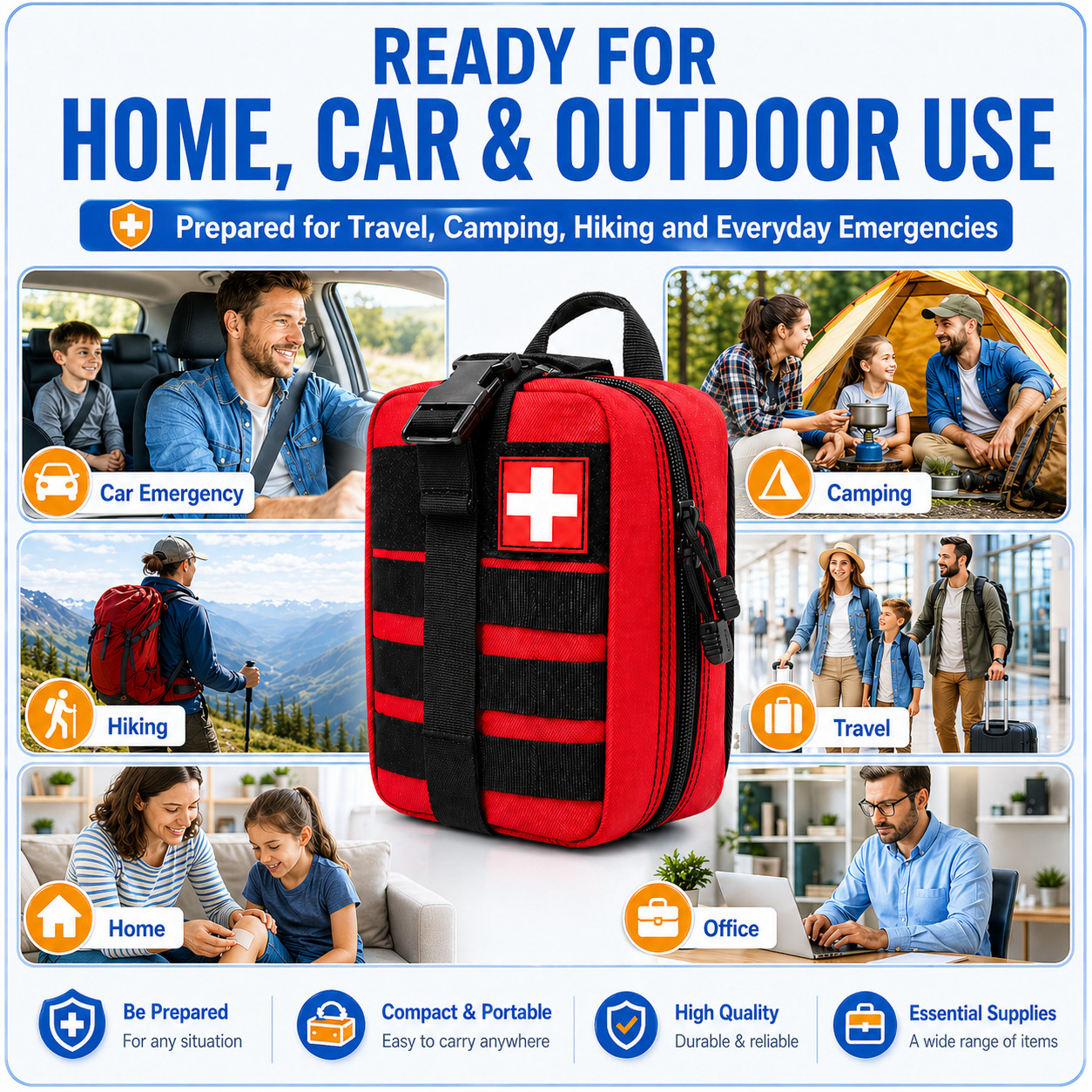 Trauma First Aid Kit – Tourniquet – Military Survival Kit – IFAK – EMT